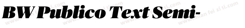 BW Publico Text Semi字体转换